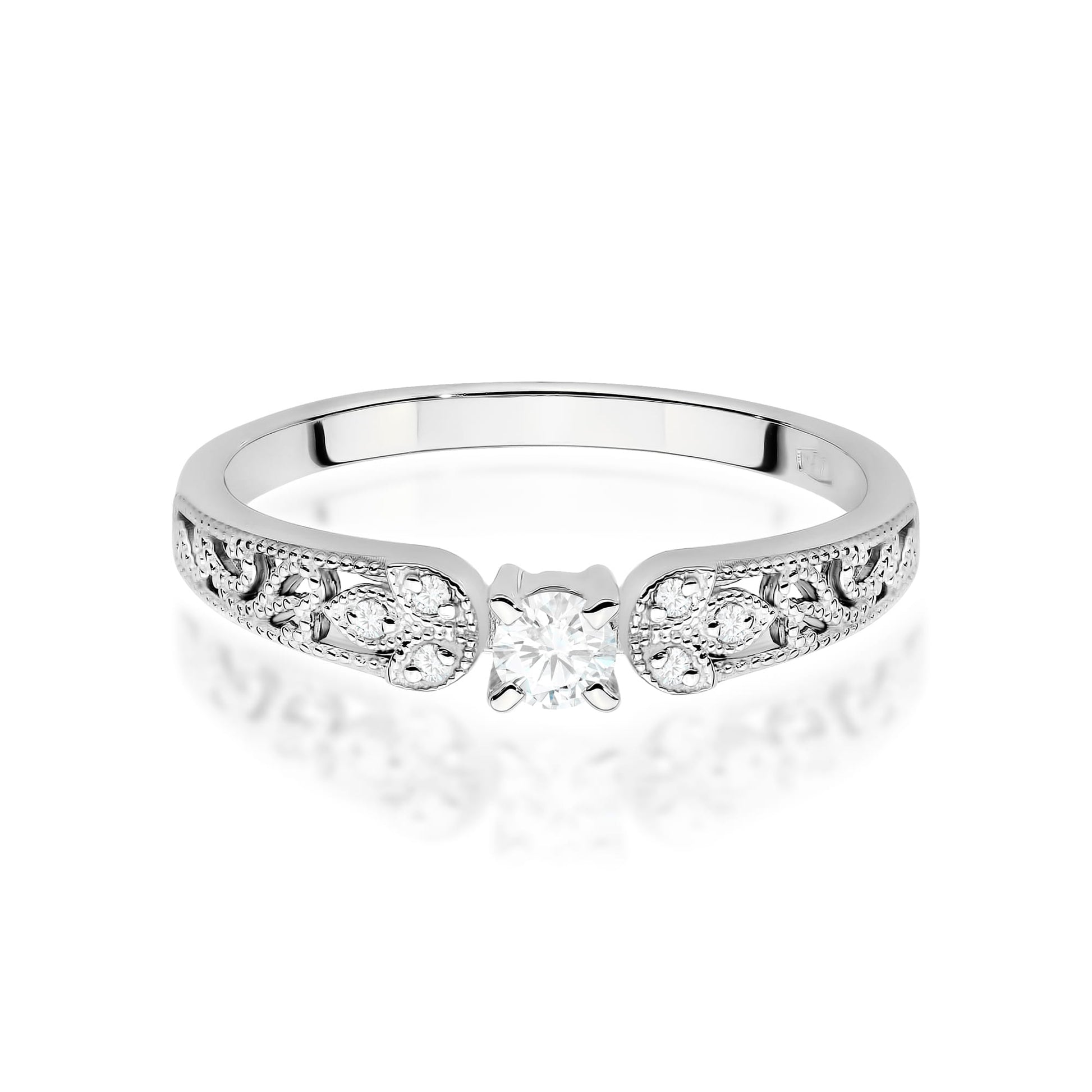 Inel Aur 9K cu Diamante de Laborator 0.13 ct
