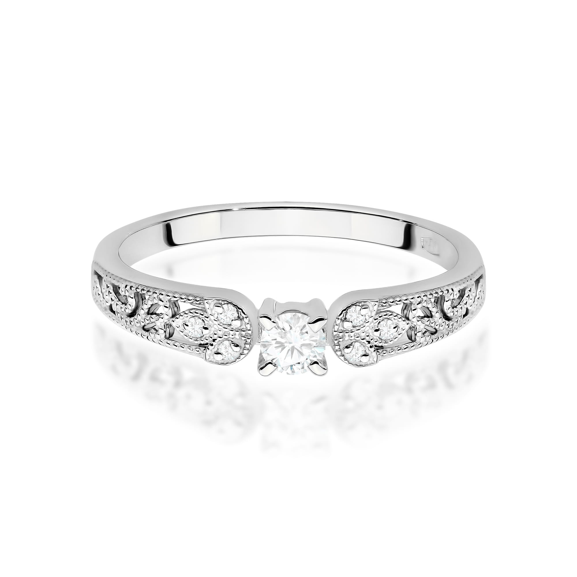 Inel Aur 9K cu Diamante de Laborator 0.13 ct