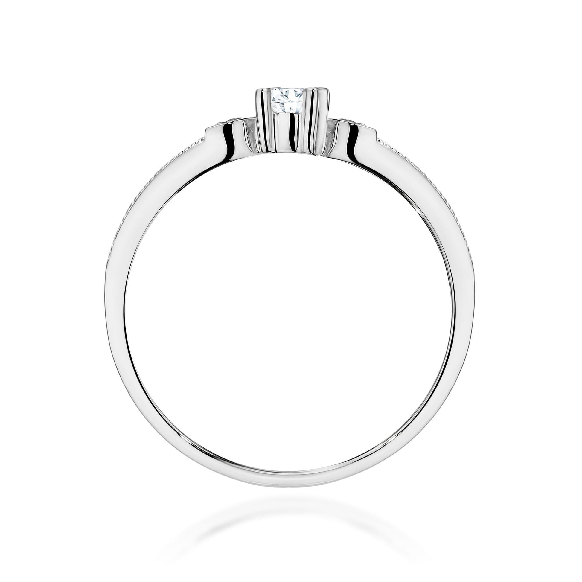 Inel Aur 9K cu Diamante de Laborator 0.13 ct
