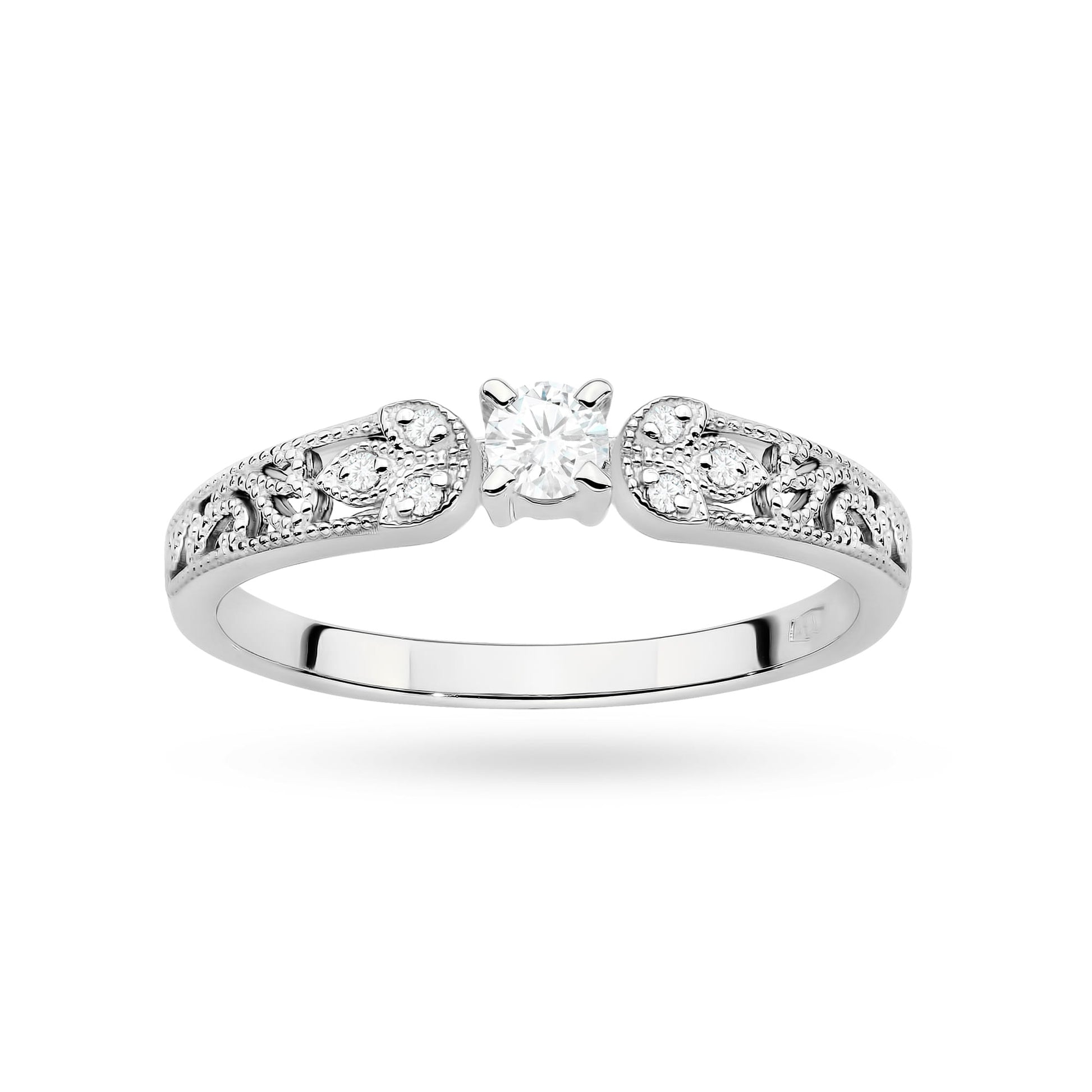 Inel Aur 9K cu Diamante de Laborator 0.13 ct