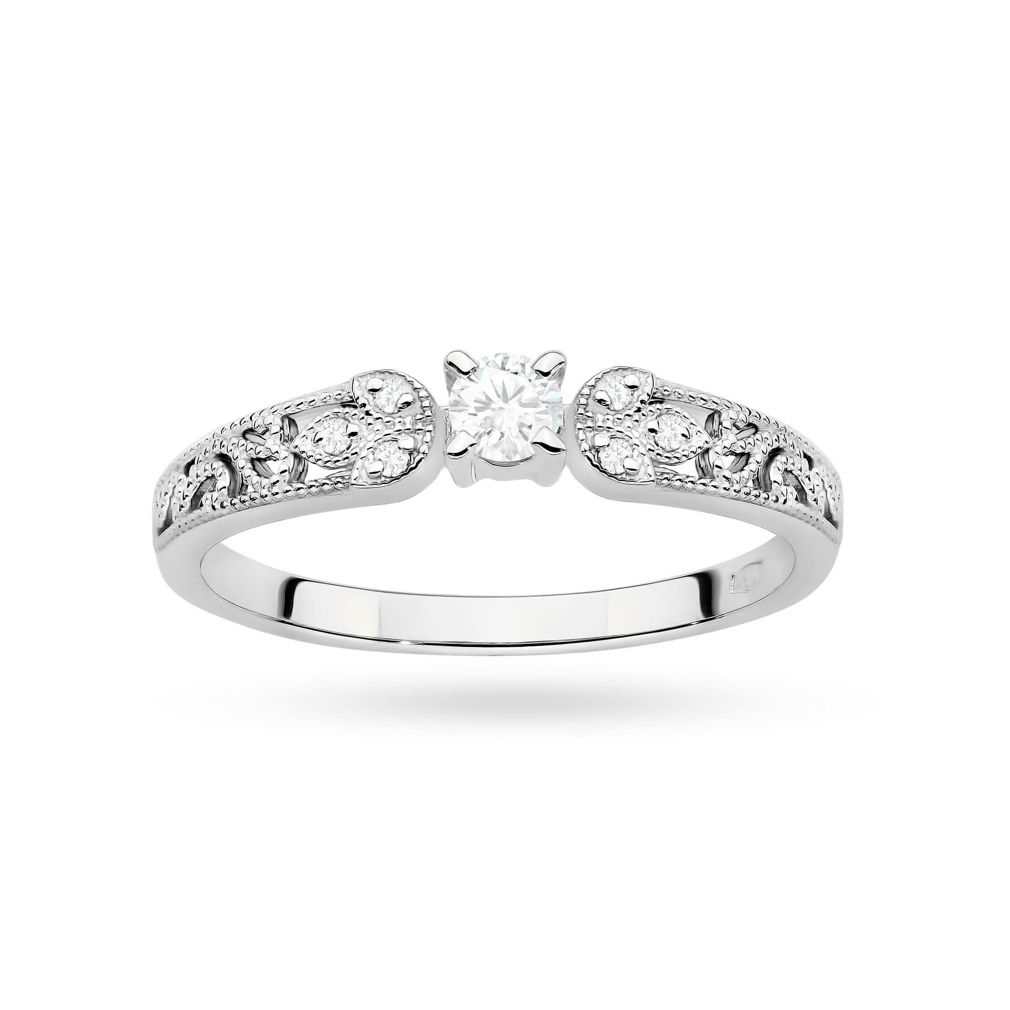 Inel Aur 9K cu Diamante de Laborator 0.13 ct