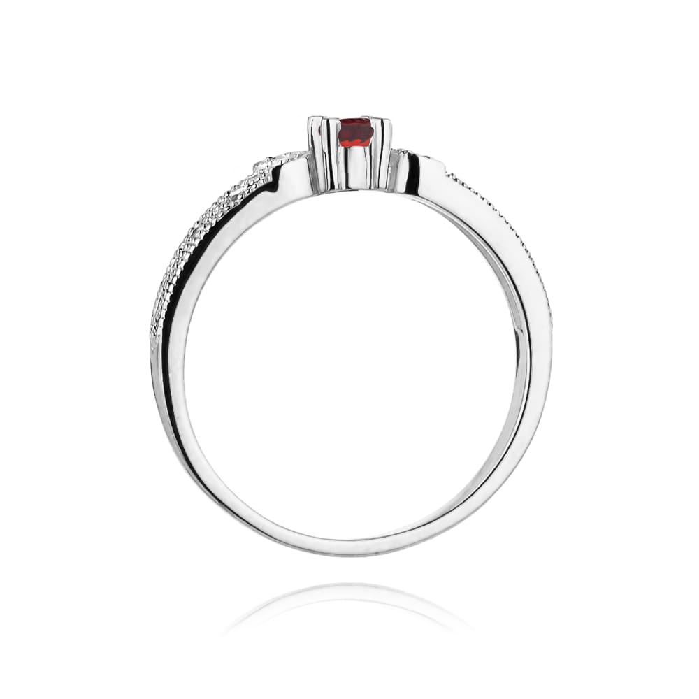 Inel Aur 9K cu Rubin 0.15 ct si Diamante Naturale 0.03 ct