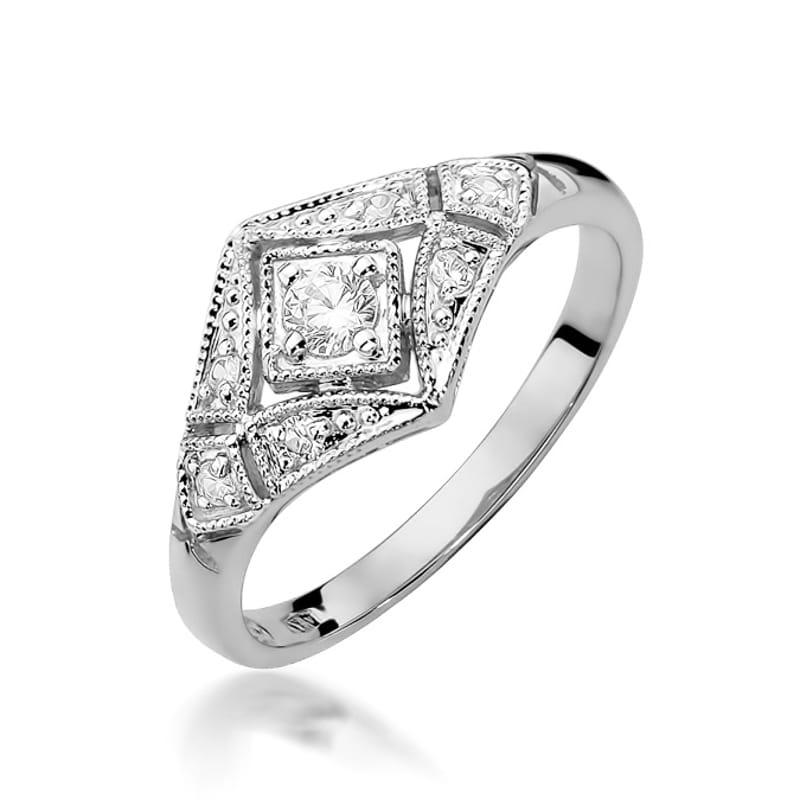 Inel Aur 9K cu Diamante Naturale 0.19 ct