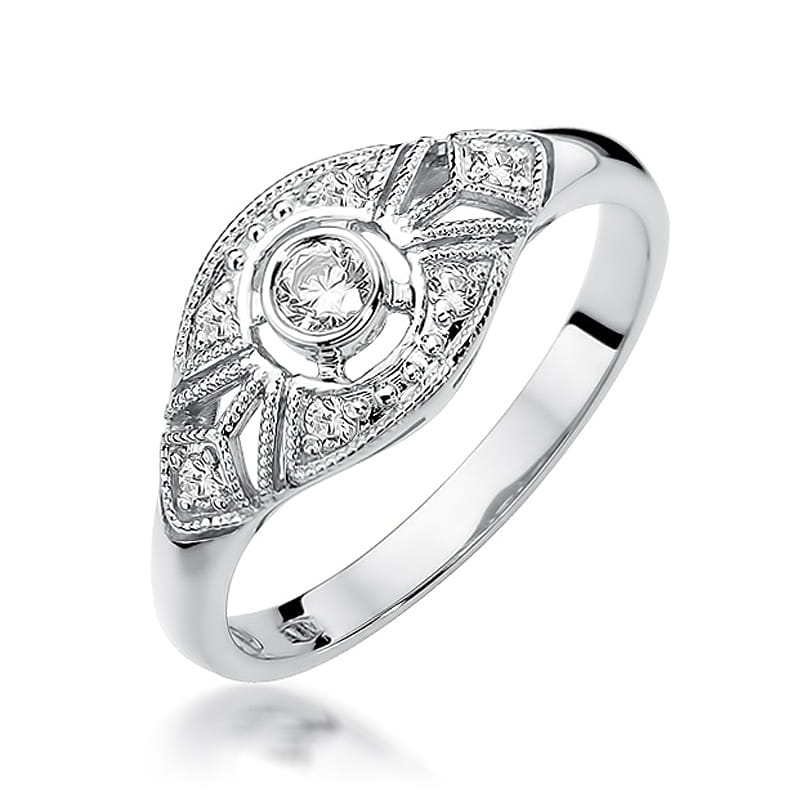 Inel Aur 9K cu Diamante Naturale 0.19 ct