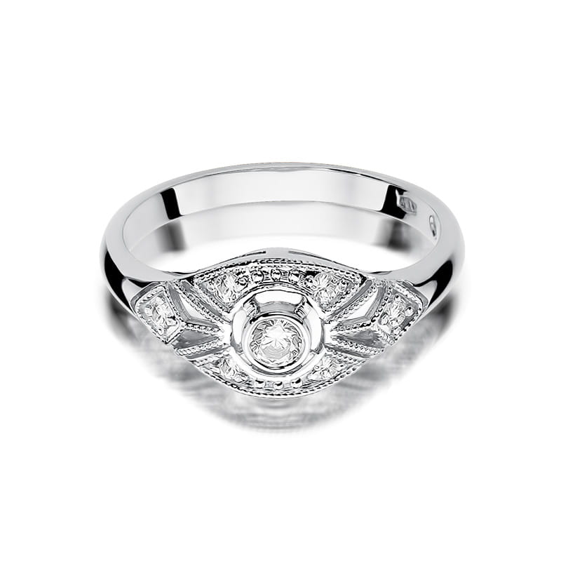 Inel Aur 9K cu Diamante Naturale 0.19 ct