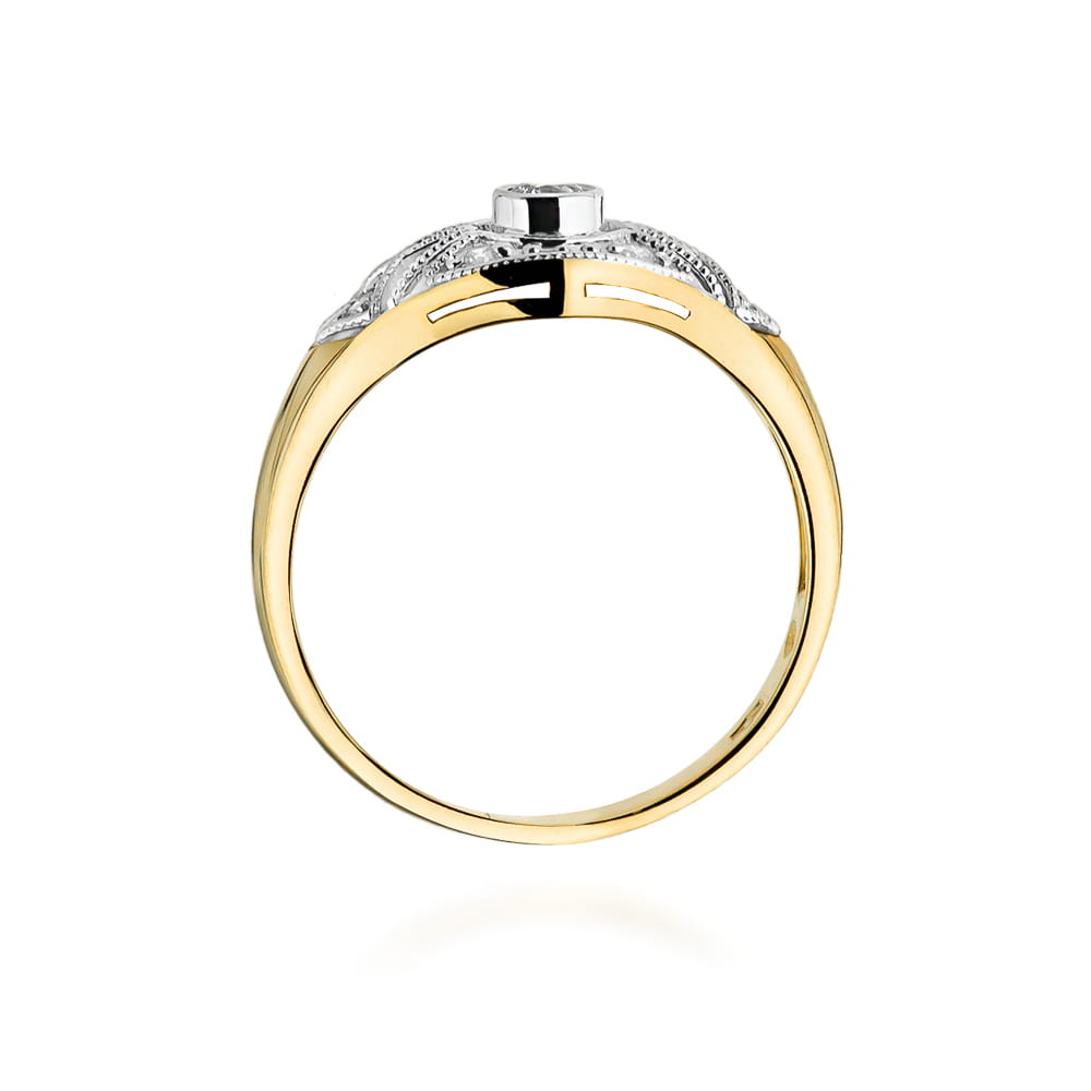 Inel Aur 9K cu Diamante Naturale 0.19 ct