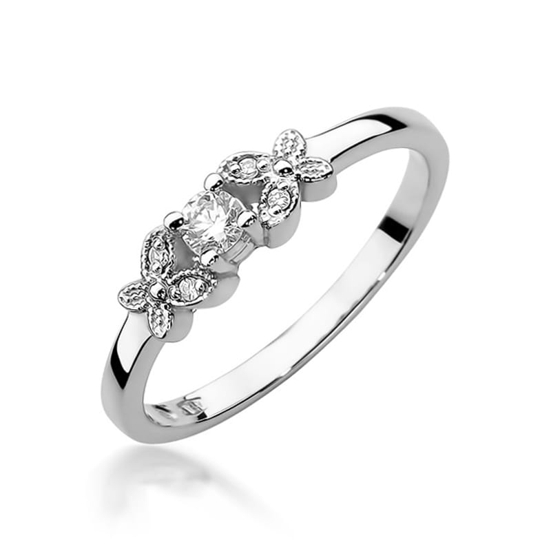 Inel Aur 9K cu Diamante Naturale 0.12 ct