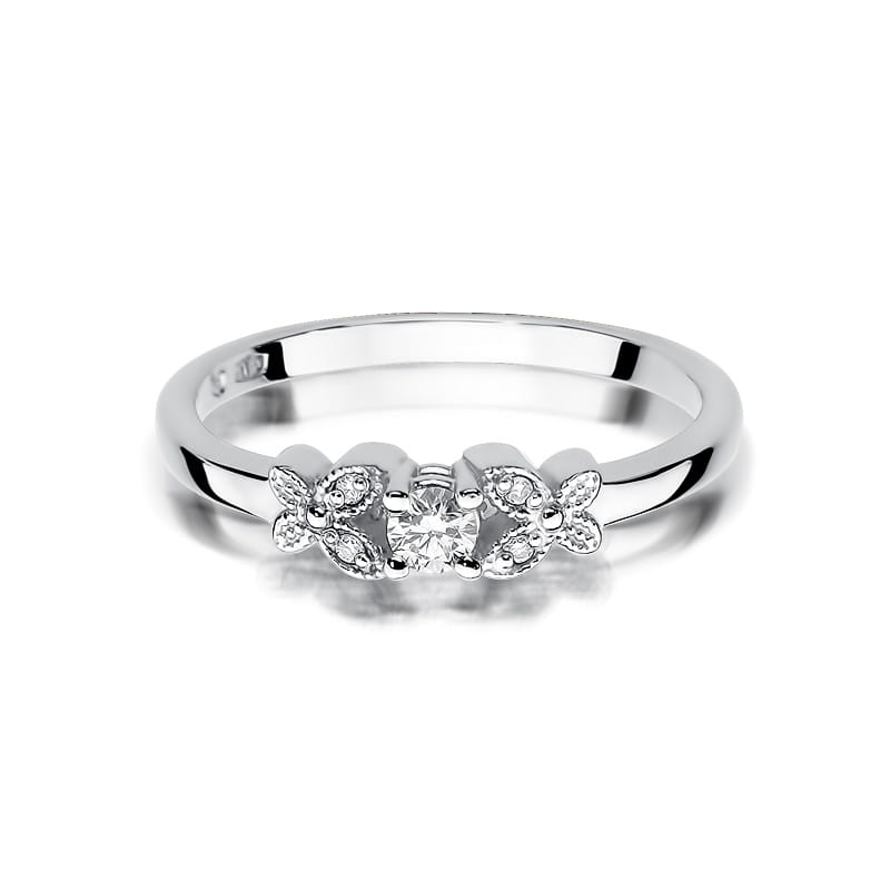 Inel Aur 9K cu Diamante Naturale 0.12 ct