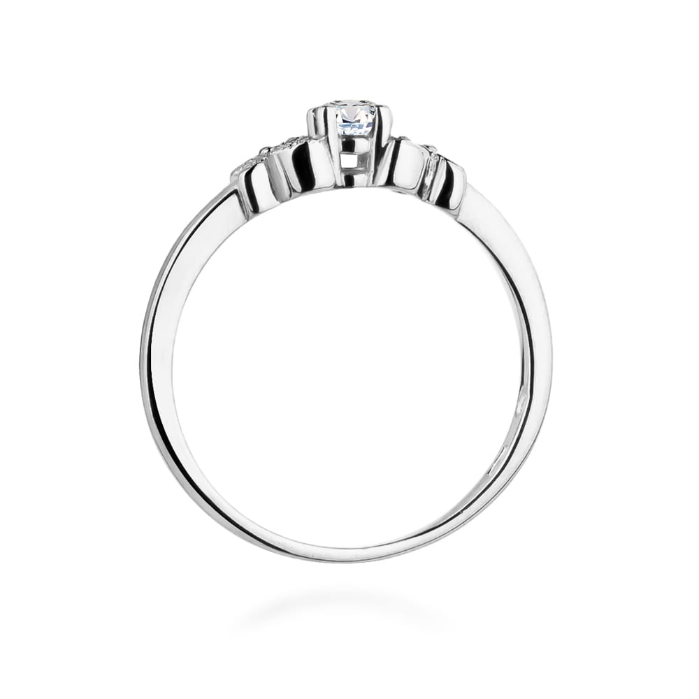 Inel Aur 9K cu Diamante Naturale 0.12 ct