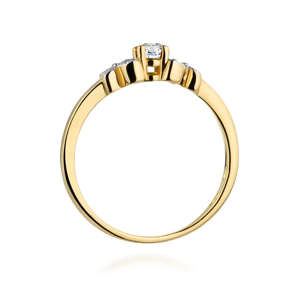 Inel Aur 9K cu Diamante Naturale 0.12 ct