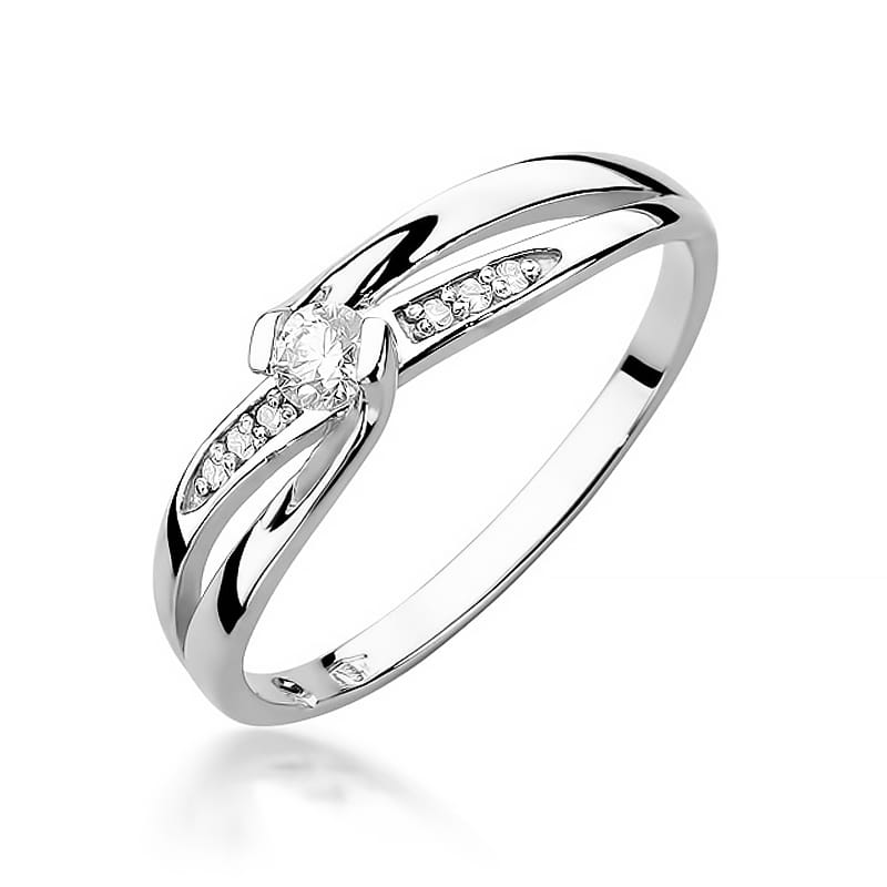 Inel Aur 9K cu Diamante Naturale 0.13 ct