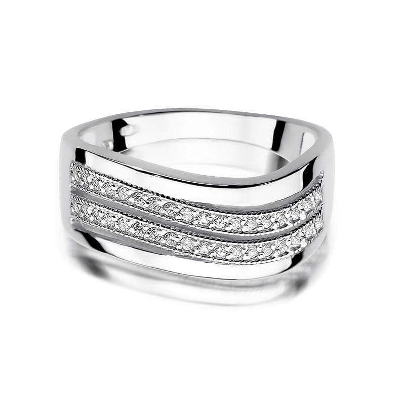 Inel Aur 9K cu Diamante Naturale 0.18 ct