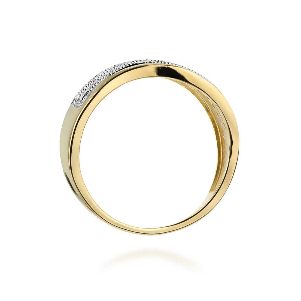 Inel Aur 9K cu Diamante Naturale 0.18 ct