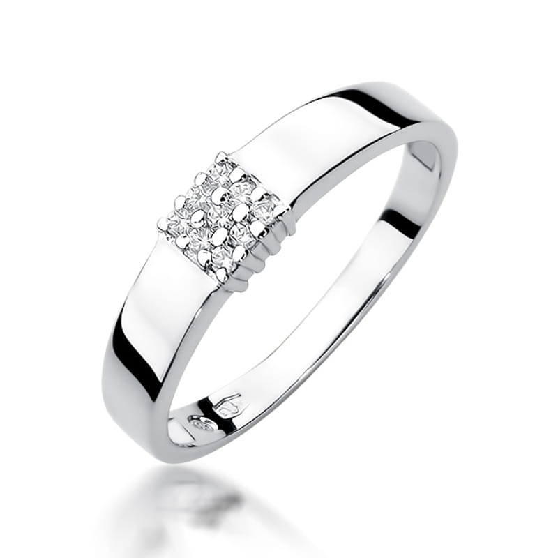 Inel Aur 9K cu Diamante Naturale 0.08 ct