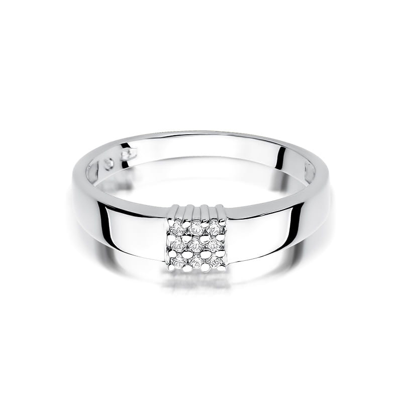 Inel Aur 9K cu Diamante Naturale 0.08 ct