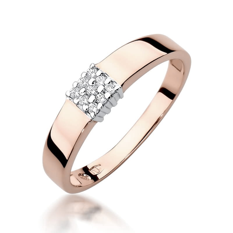 Inel Aur 14K cu Diamante Naturale 0.08 ct