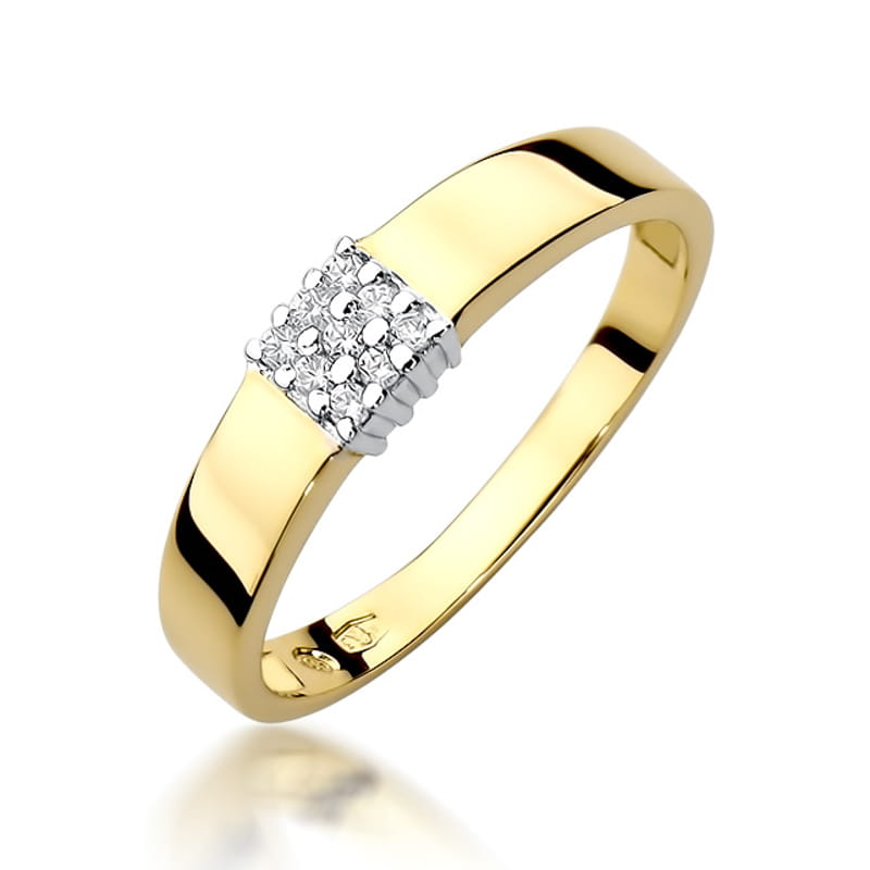 Inel Aur 14K cu Diamante Naturale 0.08 ct