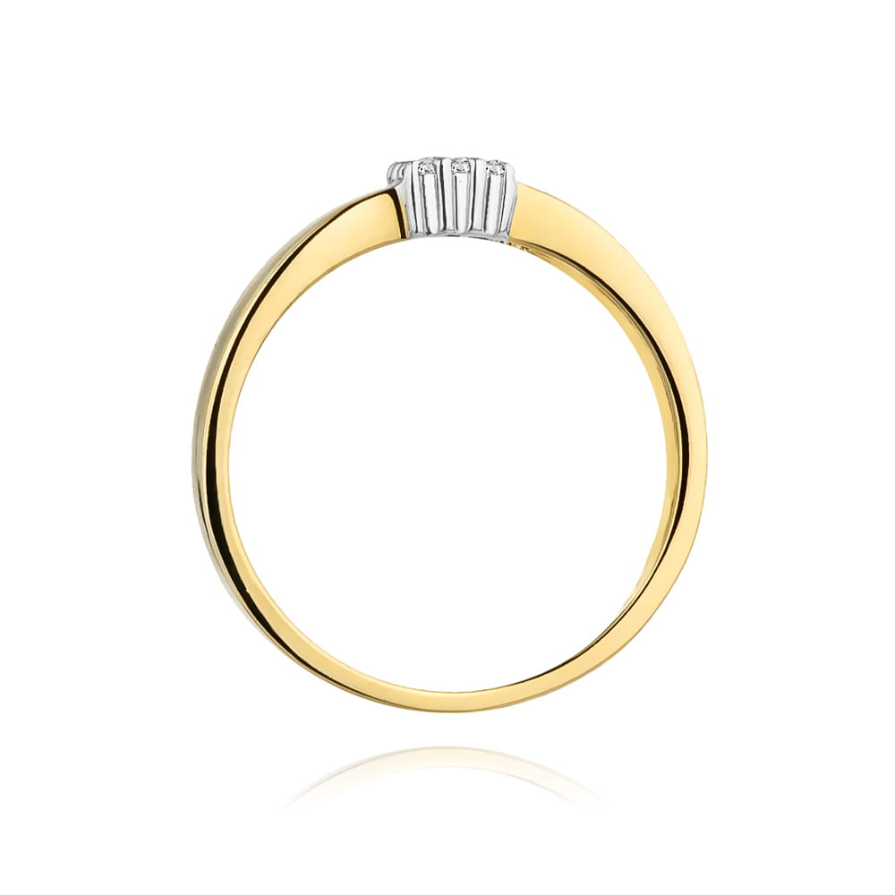 Inel Aur 14K cu Diamante Naturale 0.08 ct