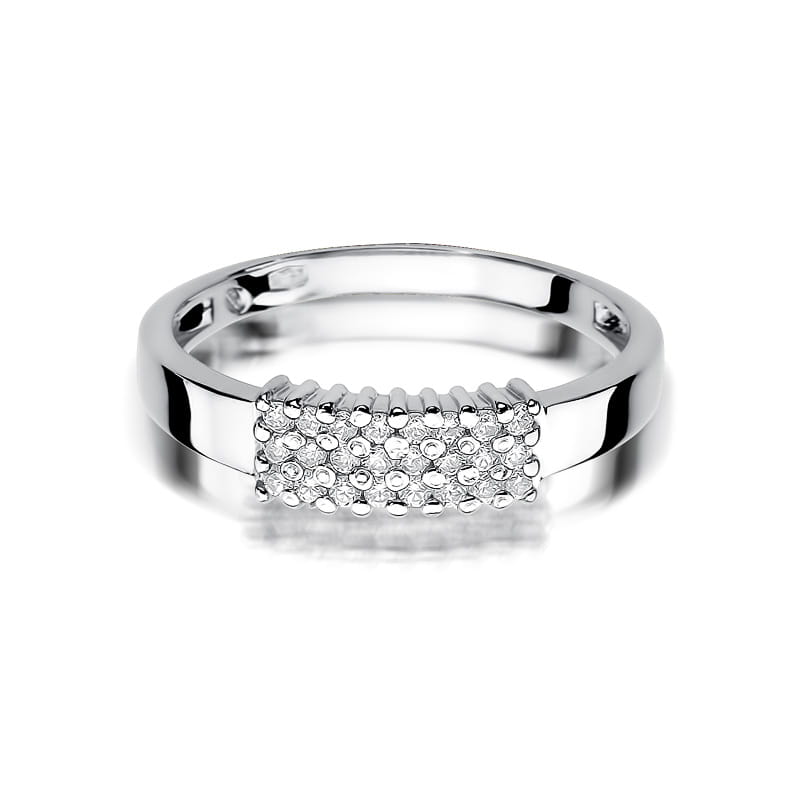 Inel Aur 9K cu Diamante Naturale 0.21 ct