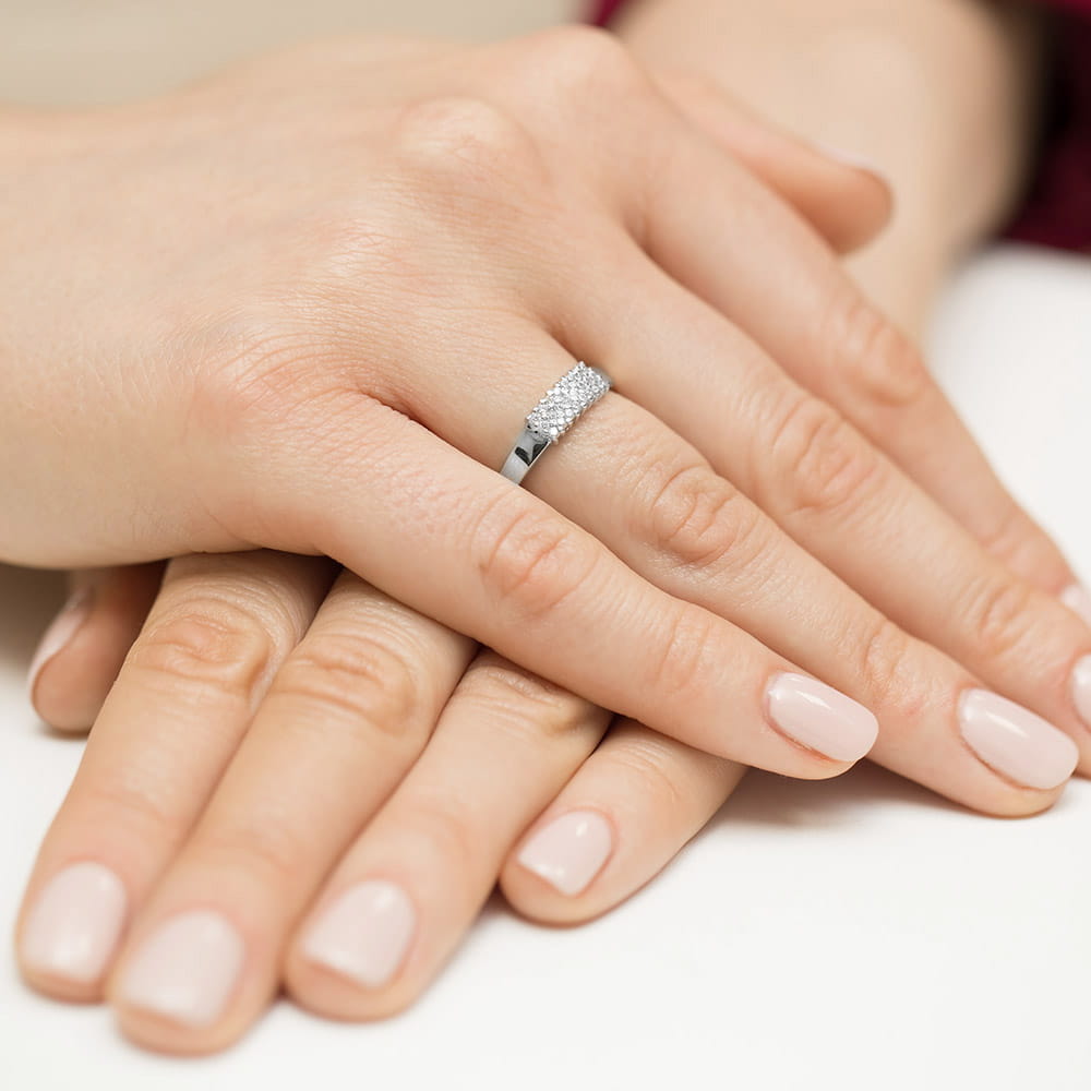Inel Aur 9K cu Diamante Naturale 0.21 ct