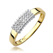 Inel Aur 9K cu Diamante Naturale 0.21 ct