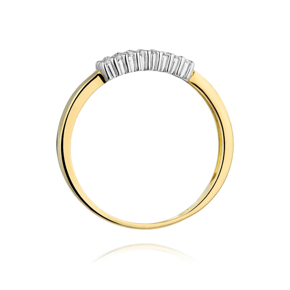 Inel Aur 9K cu Diamante Naturale 0.21 ct