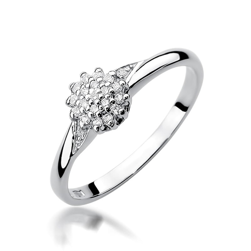 Inel Aur 9K cu Diamante Naturale 0.11 ct