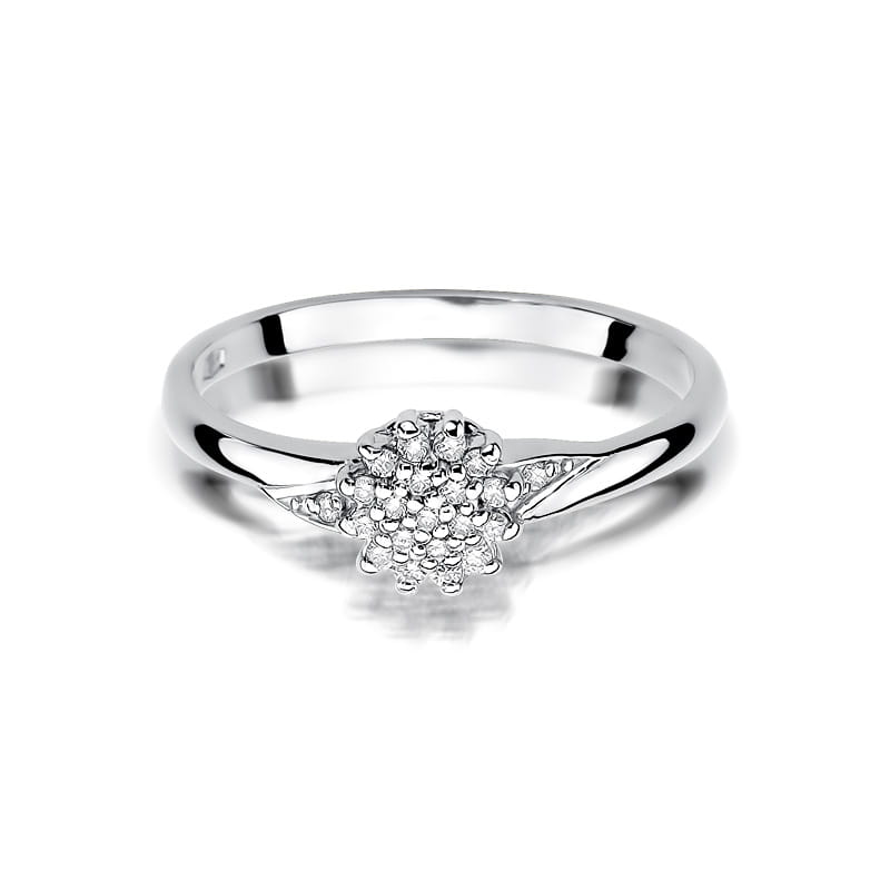 Inel Aur 9K cu Diamante Naturale 0.11 ct