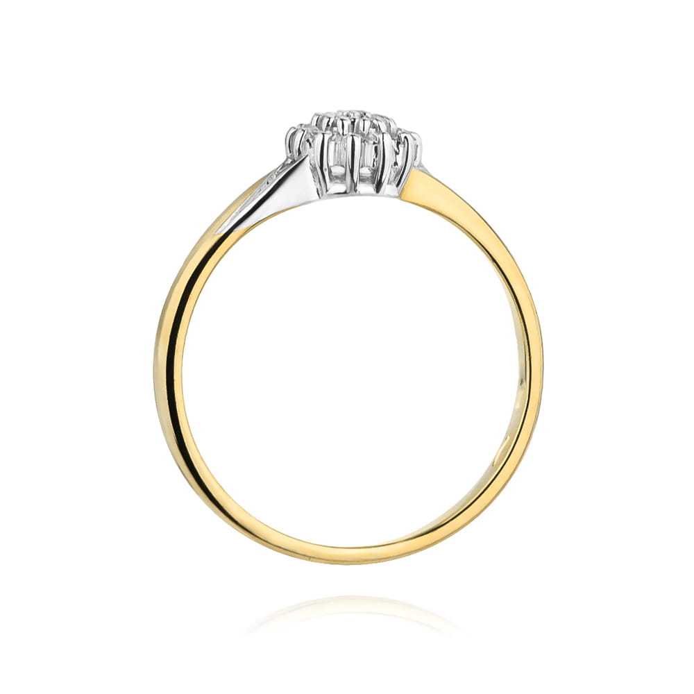 Inel Aur 9K cu Diamante Naturale 0.11 ct