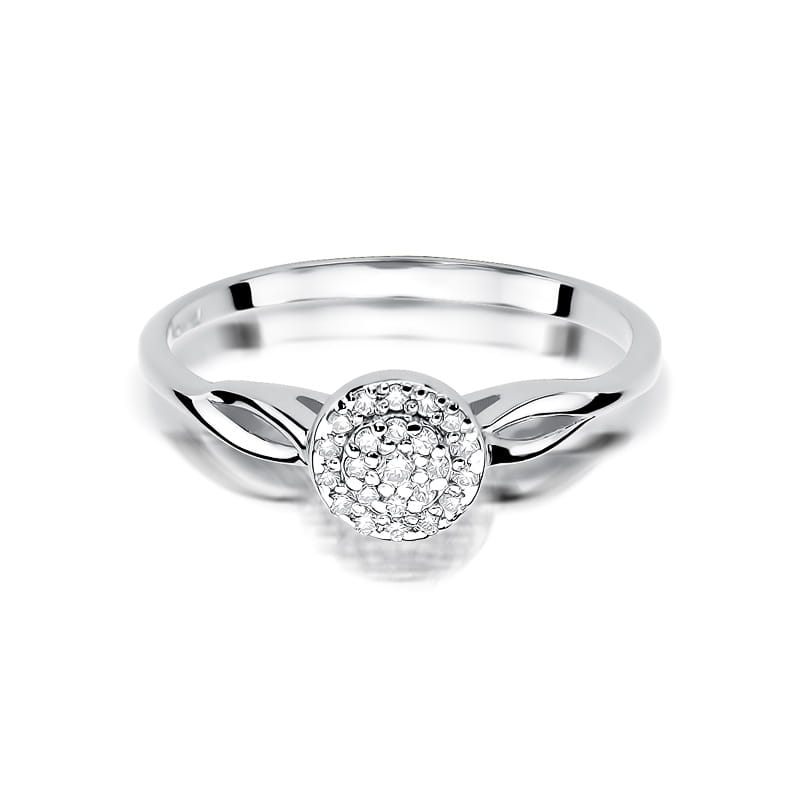 Inel Aur 9K cu Diamante Naturale 0.13 ct