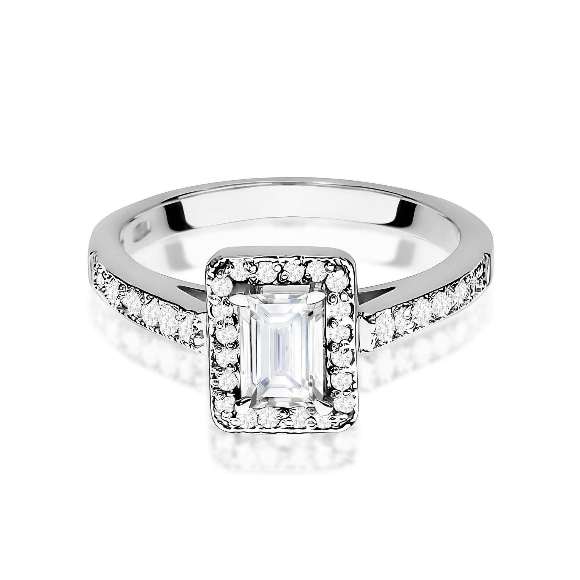 Inel Aur 9K cu Diamante de Laborator 0.82 ct