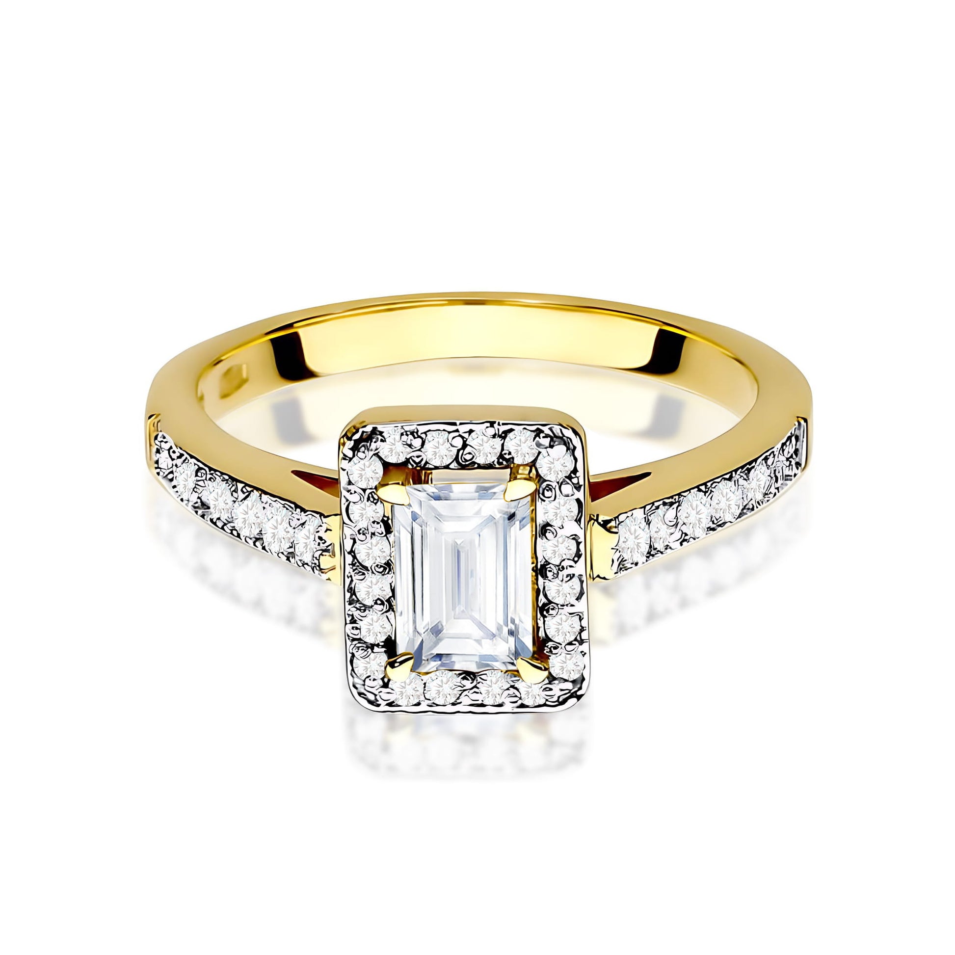 Inel Aur 9K cu Diamante de Laborator 0.82 ct