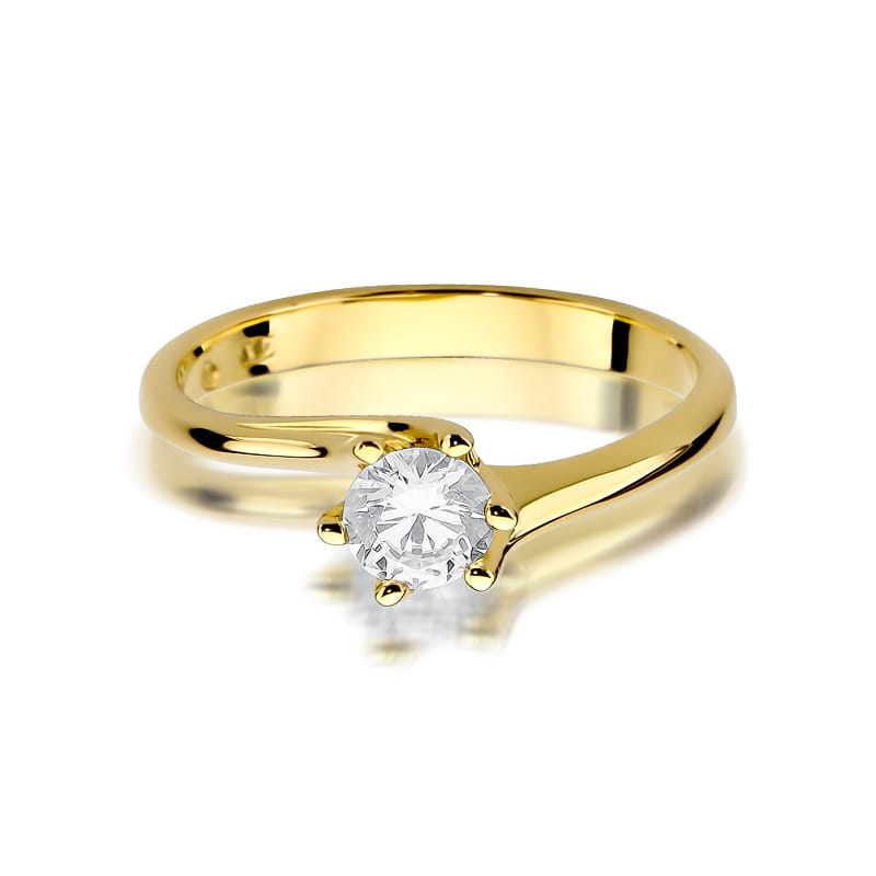 Inel Aur 9K cu Diamant Natural 0.50 ct