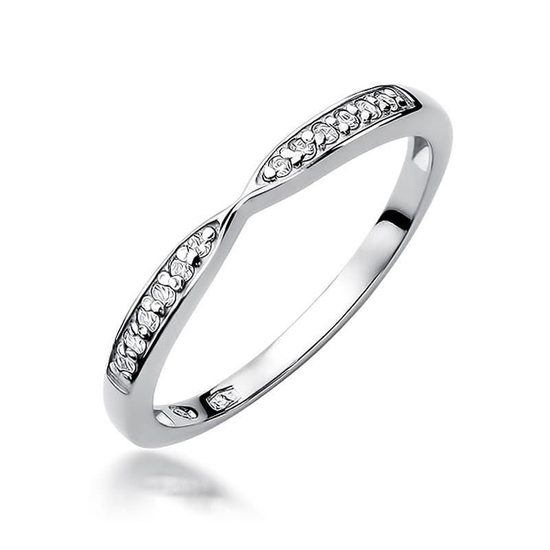 Inel Aur 9K cu Diamante Naturale 0.10 ct