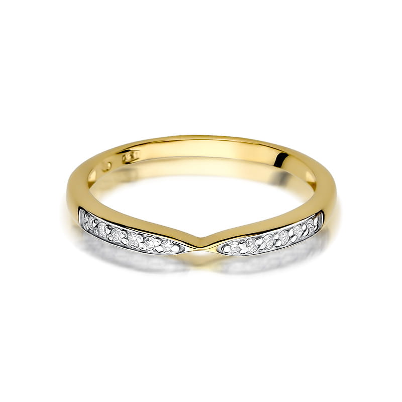 Inel Aur 9K cu Diamante Naturale 0.10 ct