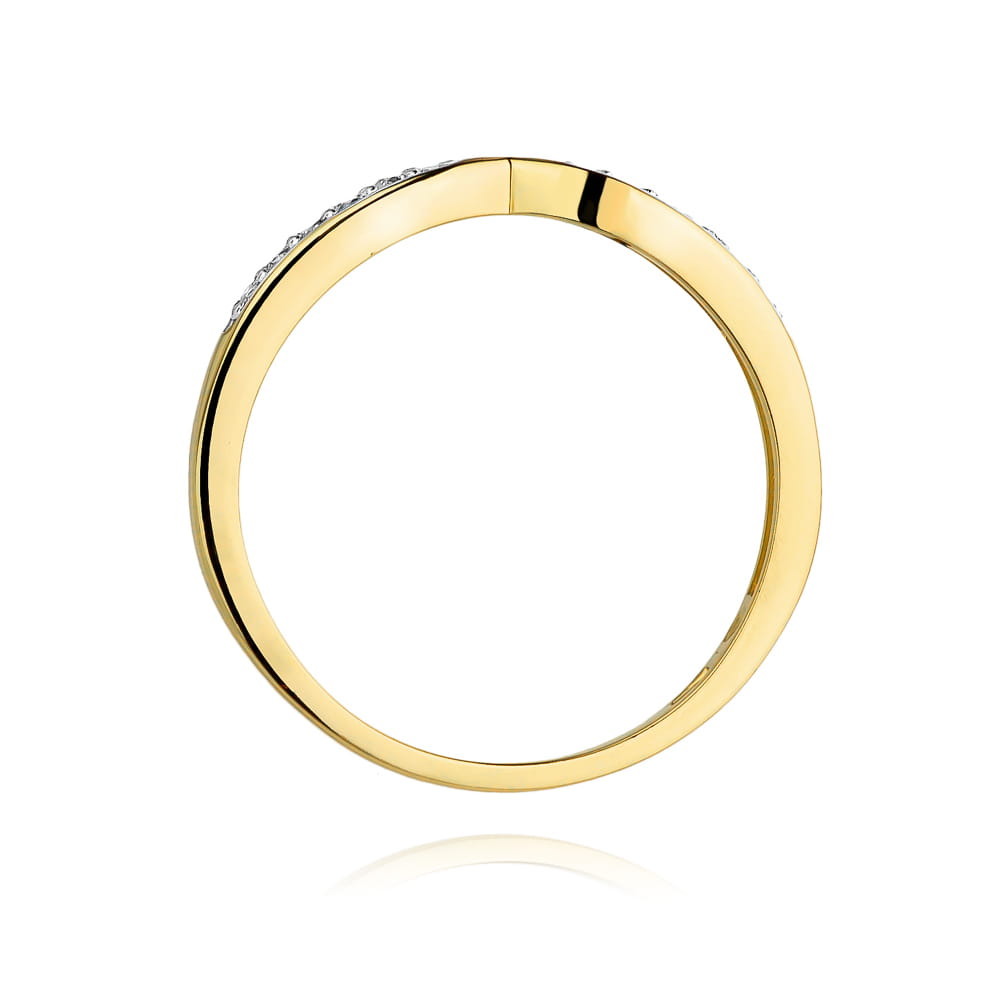 Inel Aur 9K cu Diamante Naturale 0.10 ct