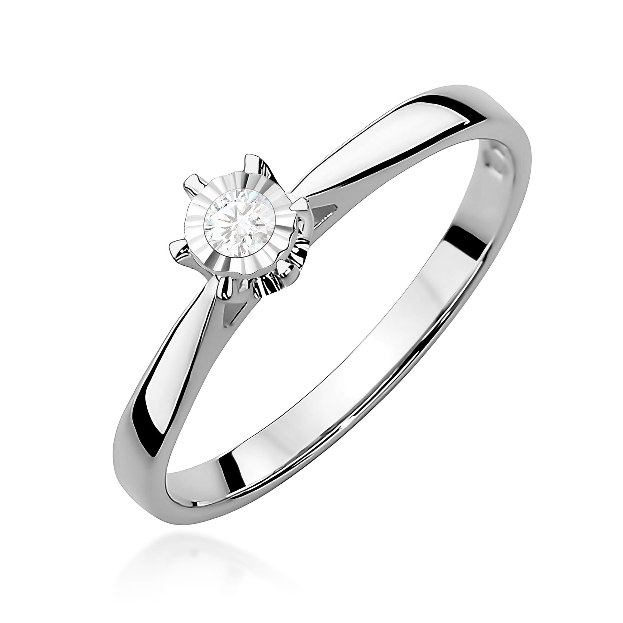 Inel Aur 9K cu Diamant Natural 0.05 ct