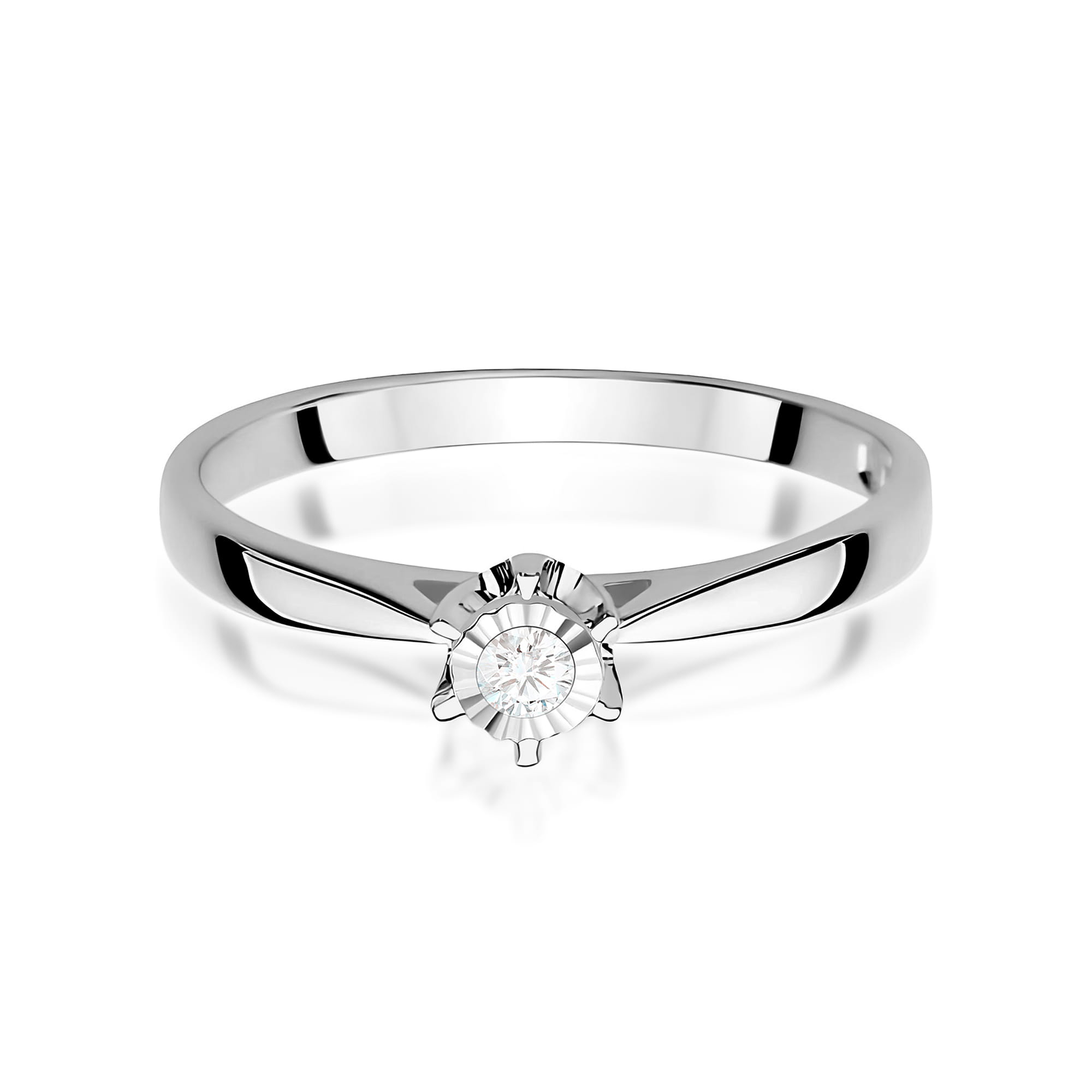 Inel Aur 9K cu Diamant Natural 0.05 ct