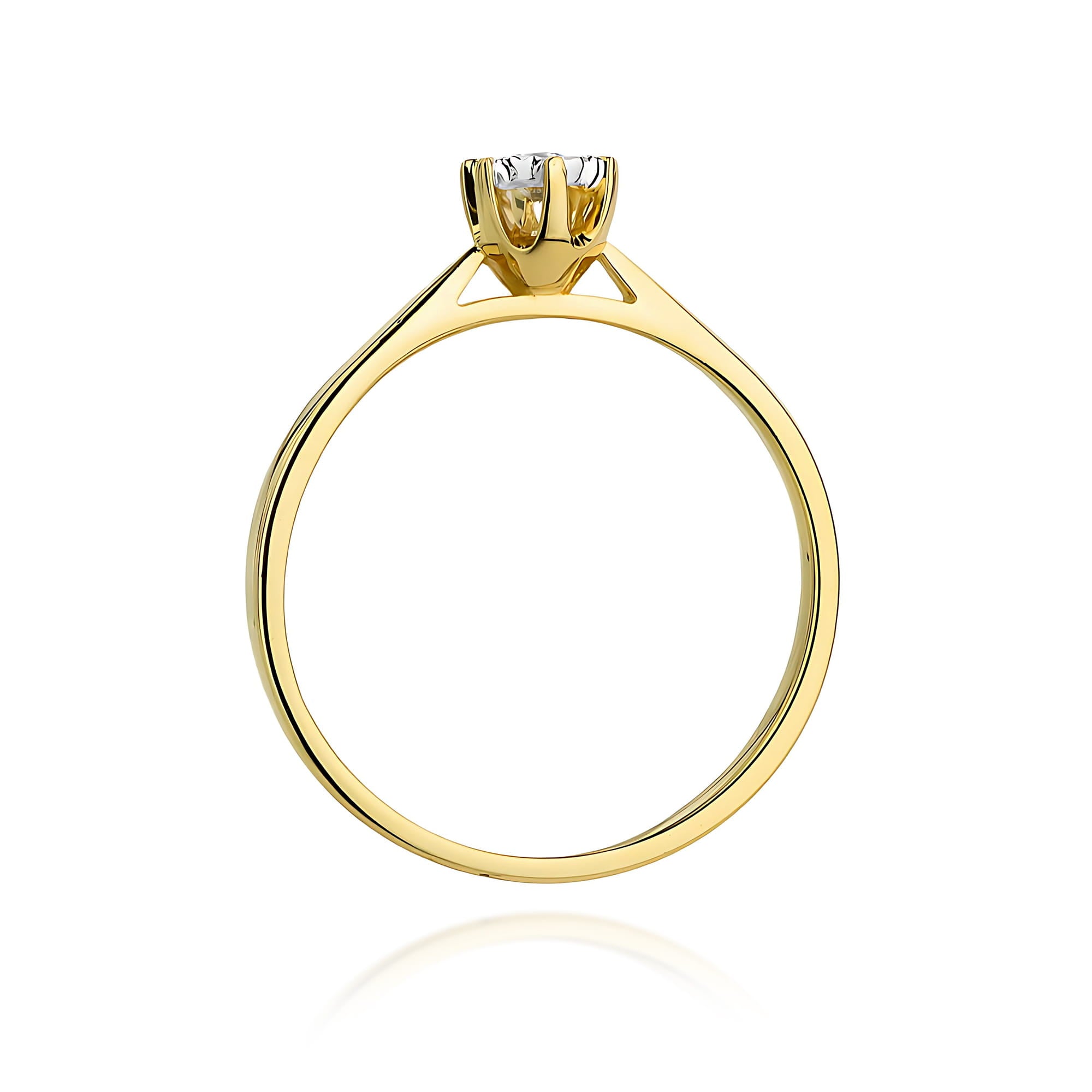 Inel Aur 9K cu Diamant Natural 0.05 ct