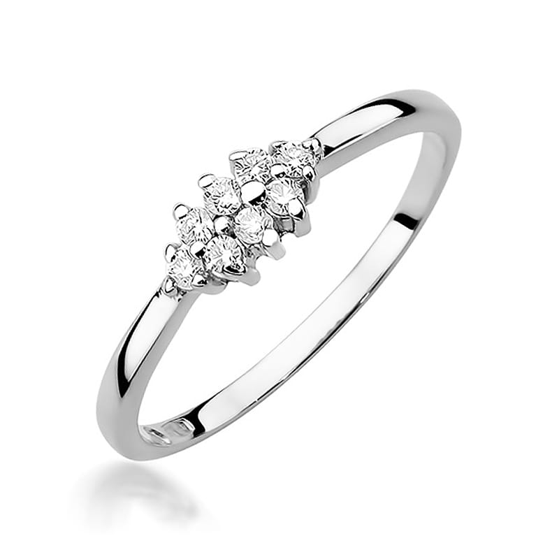 Inel Aur 9K cu Diamante Naturale 0.12 ct