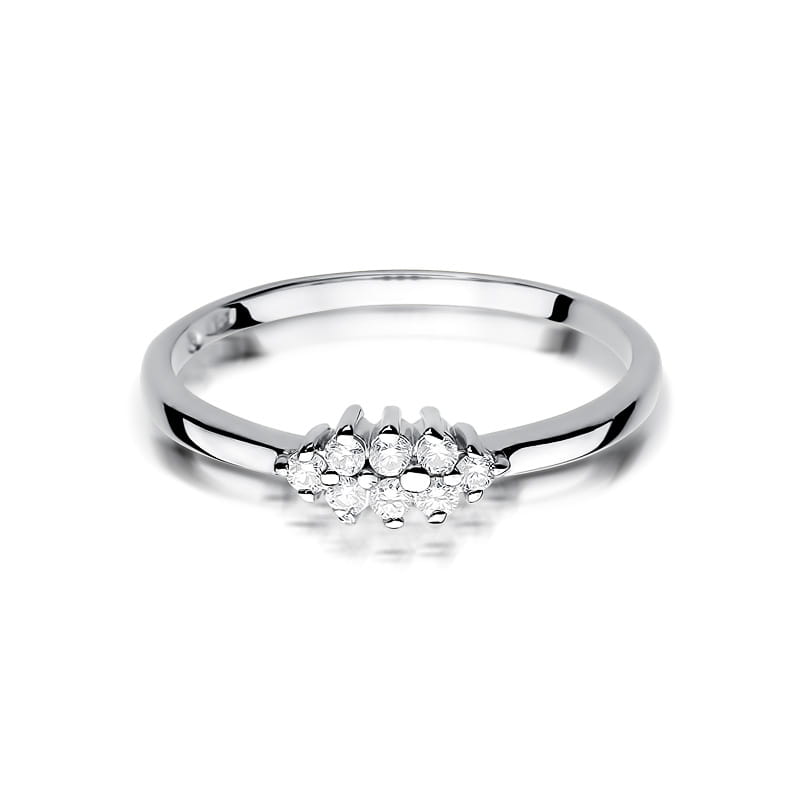 Inel Aur 9K cu Diamante Naturale 0.12 ct