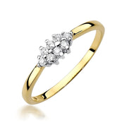 Inel Aur 9K cu Diamante Naturale 0.12 ct