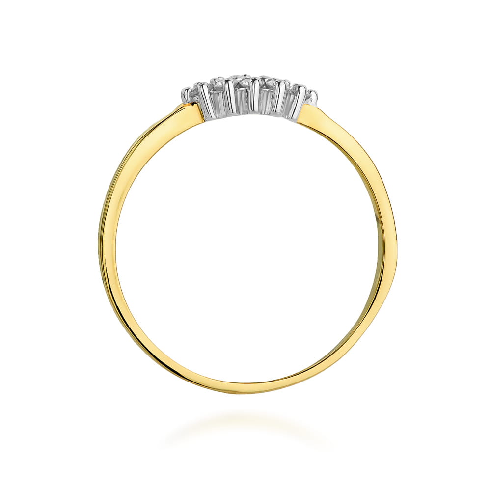 Inel Aur 9K cu Diamante Naturale 0.12 ct