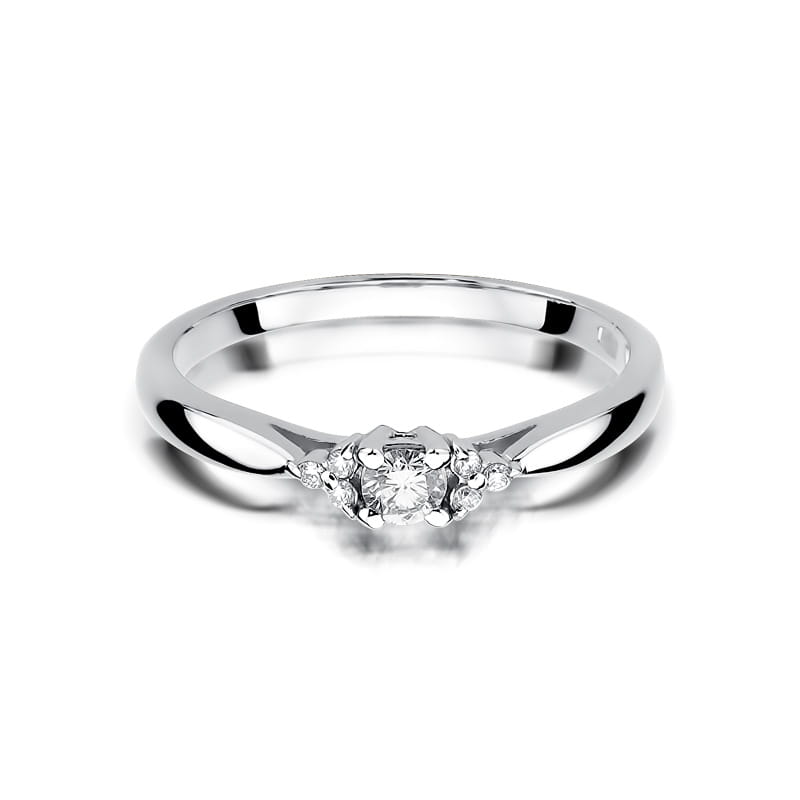 Inel Aur 9K cu Diamante Naturale 0.13 ct