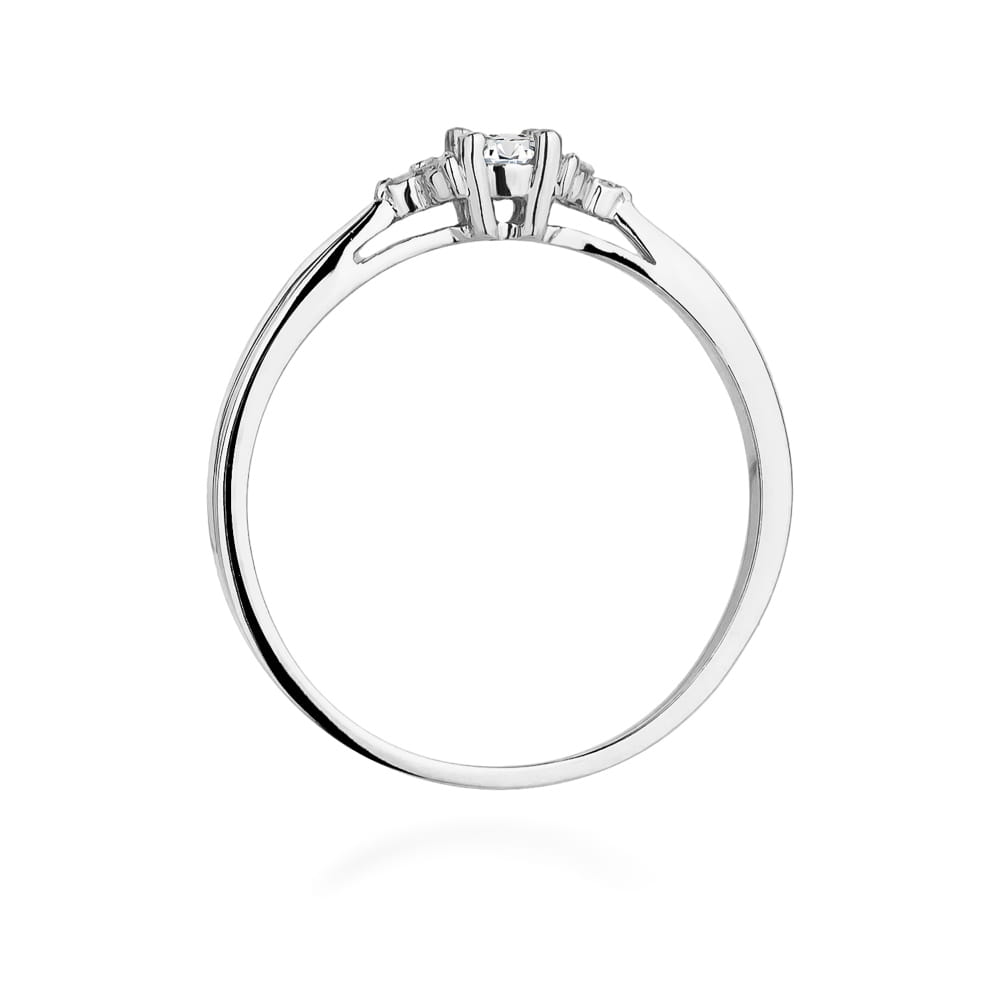 Inel Aur 9K cu Diamante Naturale 0.13 ct