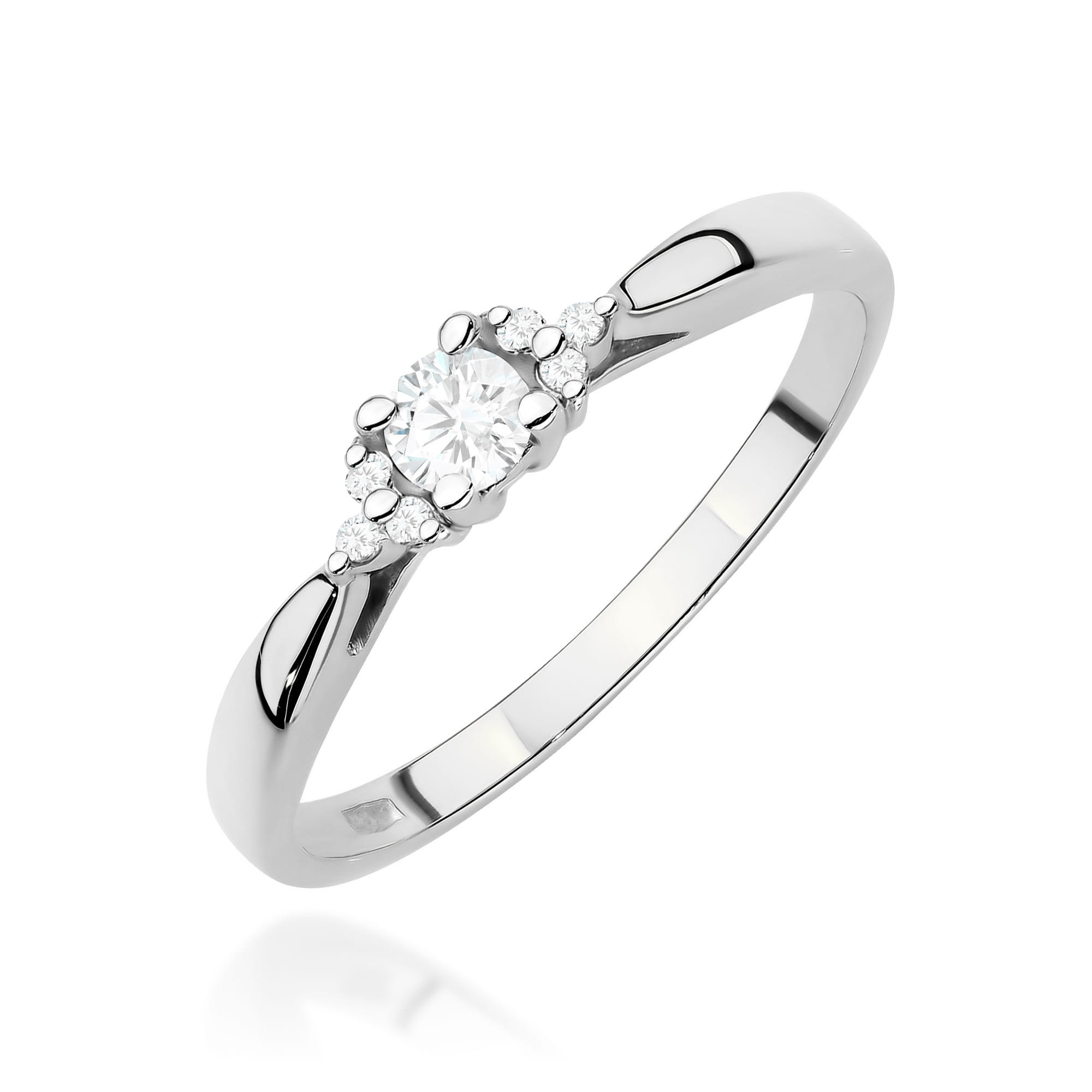 Inel Aur 9K cu Diamante de Laborator 0.13 ct