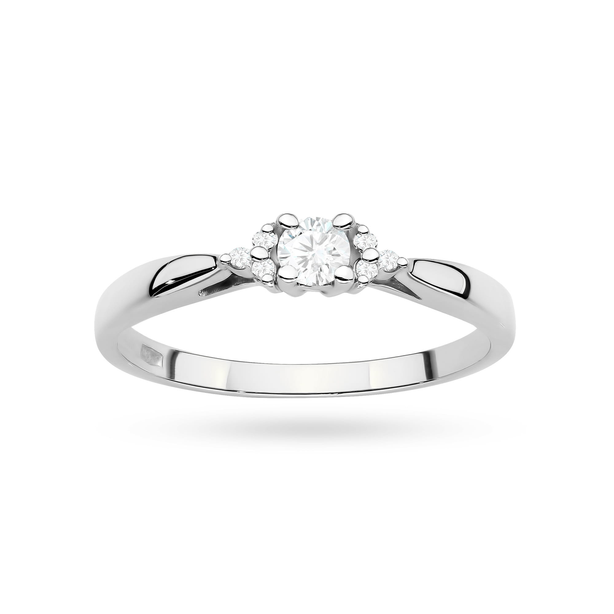 Inel Aur 9K cu Diamante de Laborator 0.13 ct