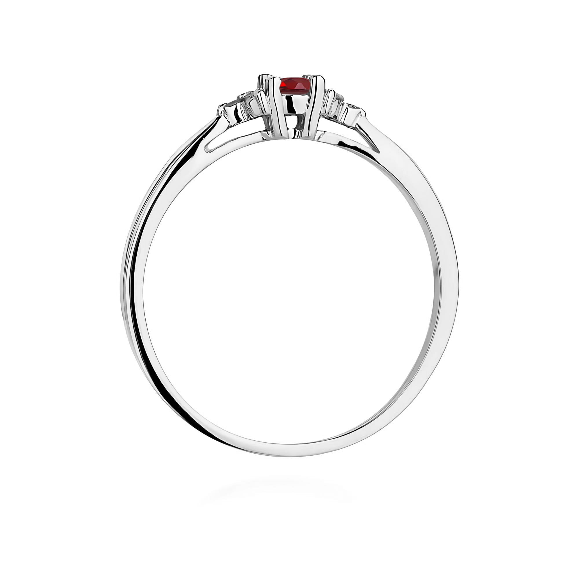 Inel Aur 9K cu Rubin 0.15 ct si Diamante Naturale 0.03 ct