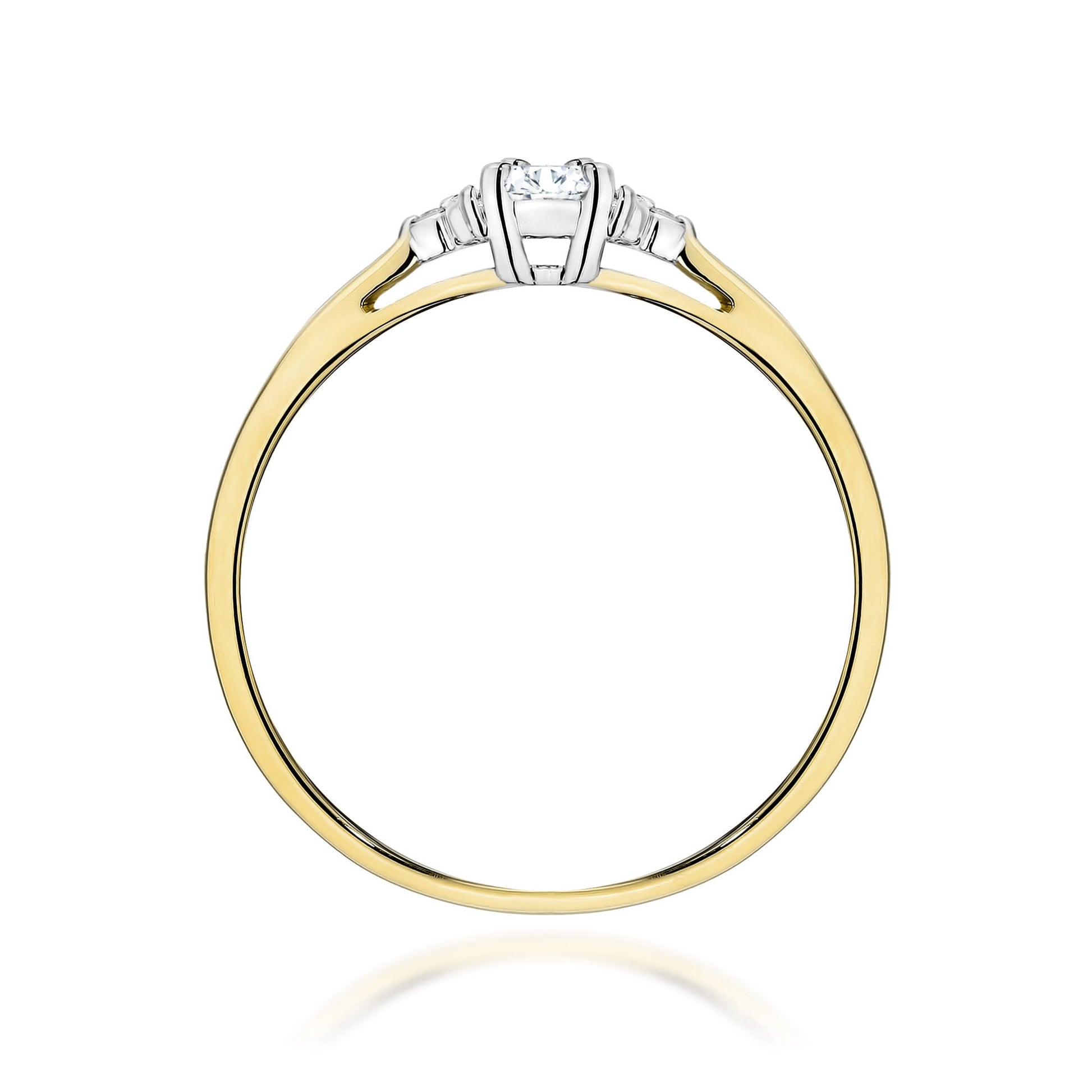 Inel Aur 9K cu Diamante de Laborator 0.13 ct
