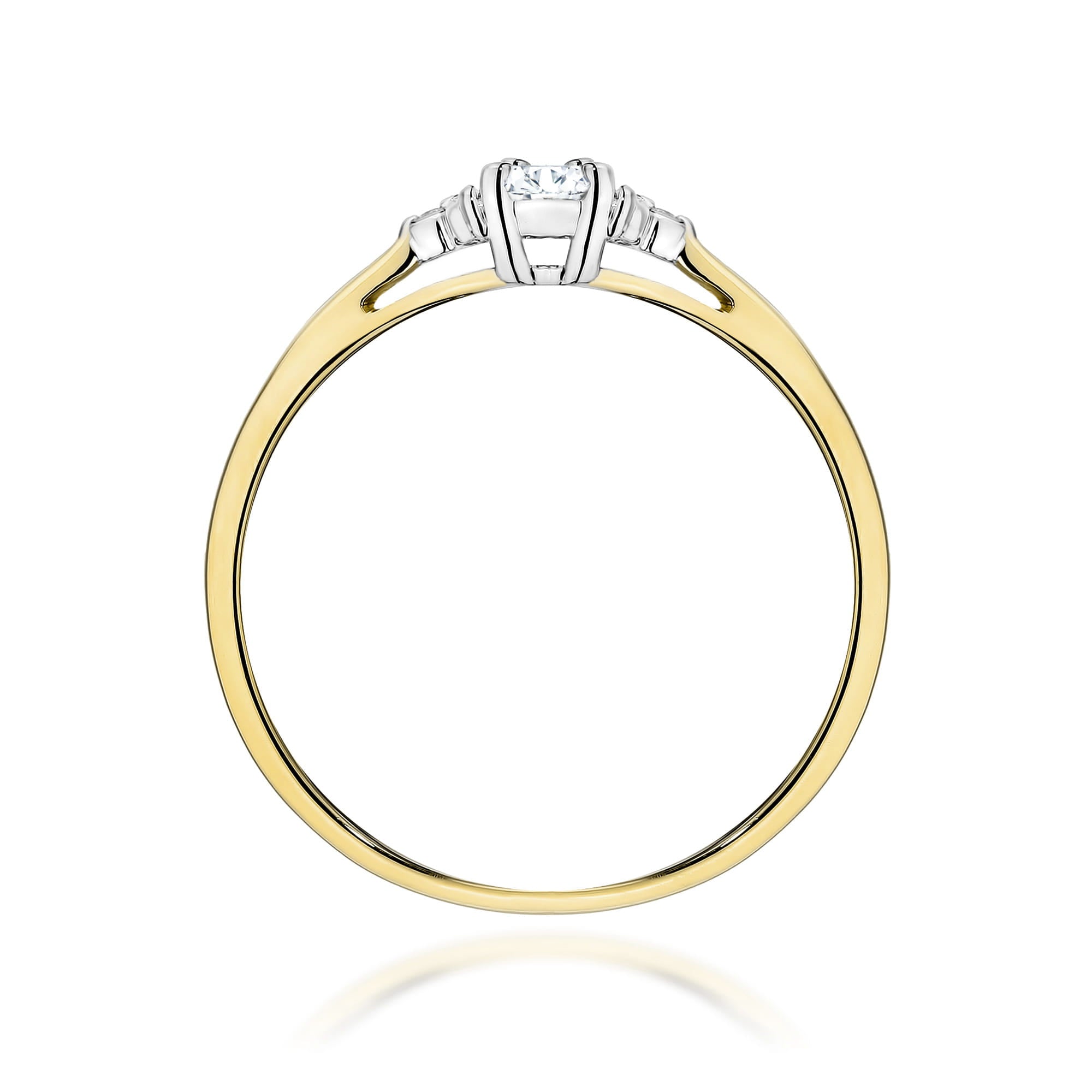 Inel Aur 9K cu Diamante de Laborator 0.13 ct